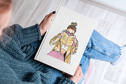 Glamour Girl Glam Clipart Pink png, a Decorative Illustration by Paper Artsthetics (Thumbnail 4 of 6)