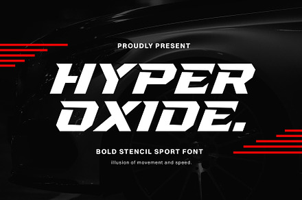 Hyper Oxide - Display Sport Font, a Sans Serif Font by Afkari Studio