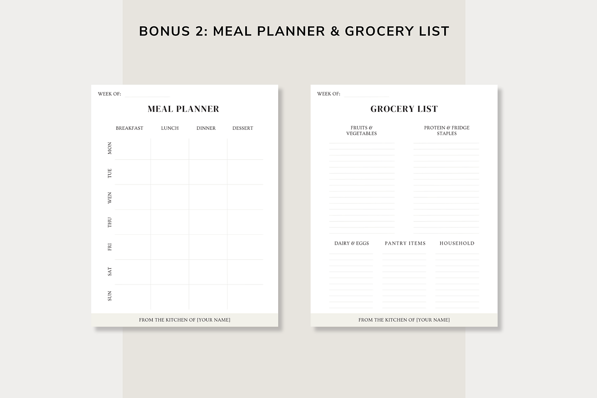 Modern Recipe Template for Canva, a Card Template by OrganizationOasisRo (Photo 5 of 10)