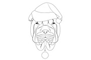 Christmas 60 Dog Breeds for Coloring, an Animal Illustration by asantosg (Thumbnail 8 of 9)