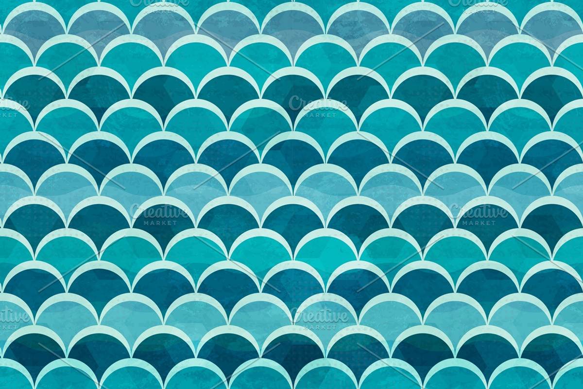 Water vector patterns pack, a Pattern Graphic by Gudiny