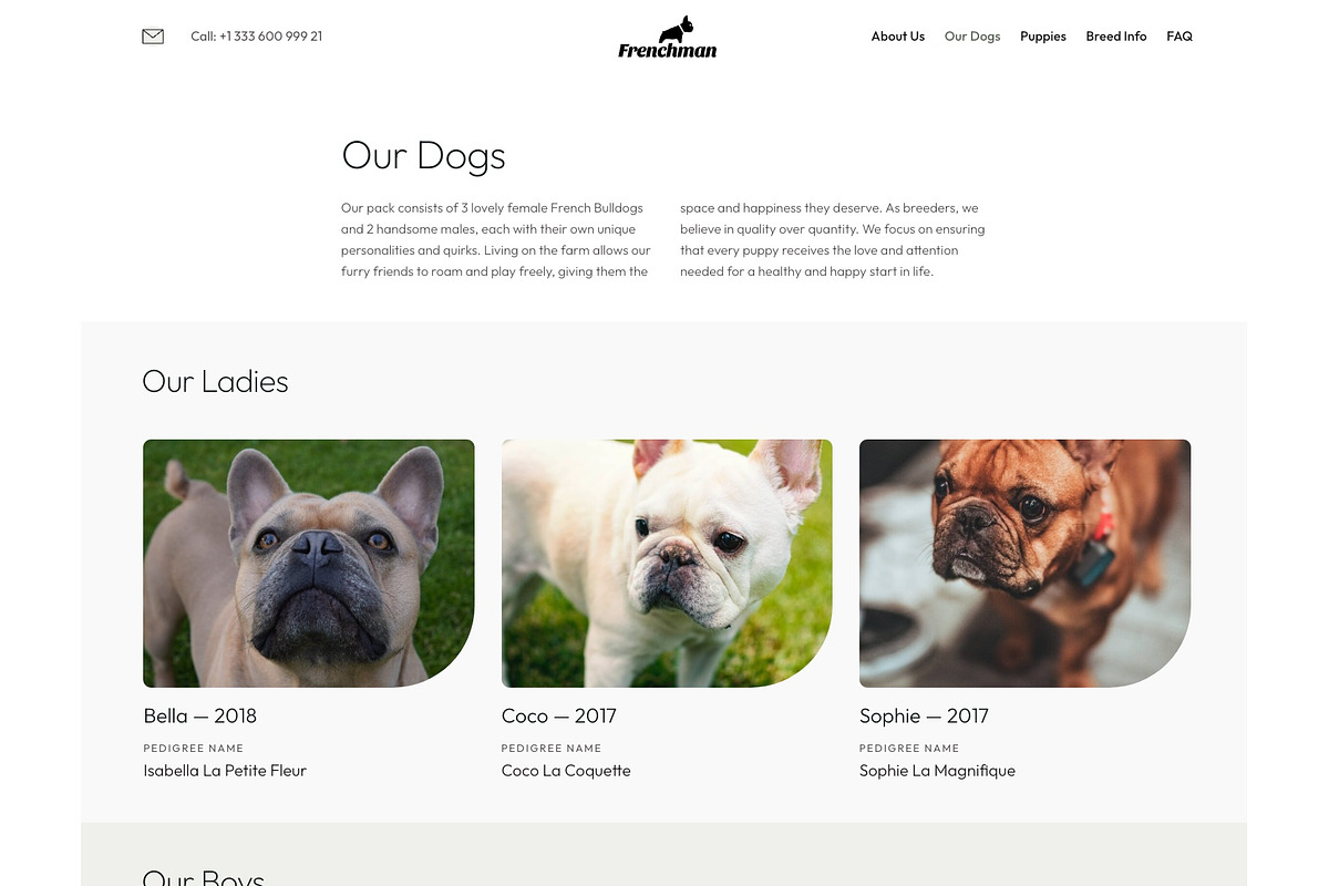 Frenchman - WP dog breeder kit, a Templates & Theme by Oooh Boi (Photo 4 of 12)