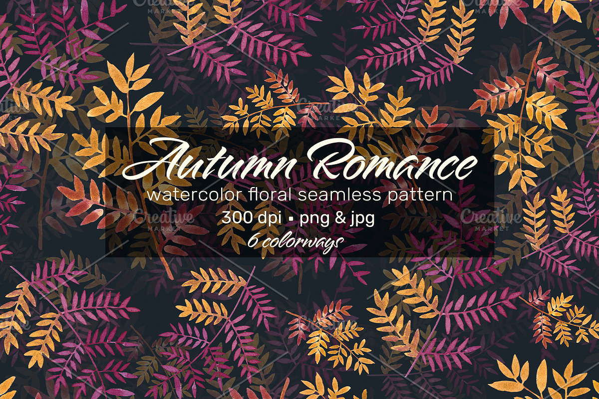 Autumn Romance seamless pattern, a Pattern Graphic by Uminoki (Photo 1 of 2)