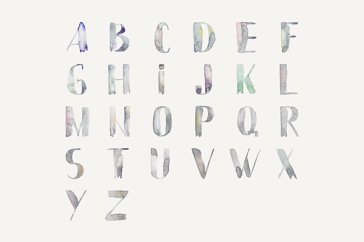 A to Z Watercolor Alphabet, an Object Graphic by OM Creativ (Photo 3 of 4)
