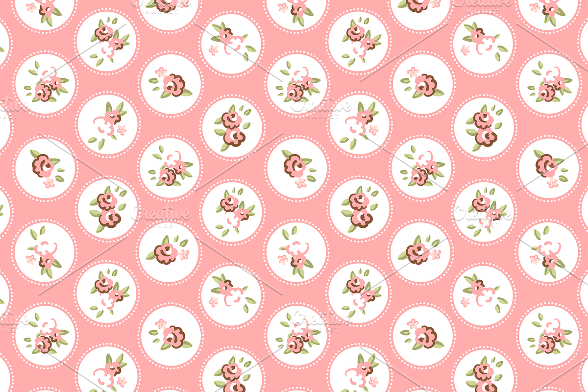 Shabby Chic Rose Digital Patterns preview 5