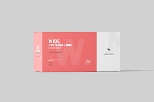 Wide Rectangle Box Packaging Mockup