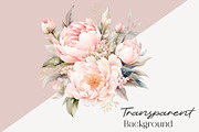 Dusty Rose Floral Clipart, a Decorative Illustration by Primrose Blume (Thumbnail 2 of 4)