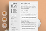 Resume/CV - The Amber, a Resume Template by CreativeLandStudio (Thumbnail 1 of 10)