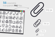 Office Line Icons Set, an Outline Icon by Voysla's Shop (Thumbnail 3 of 4)