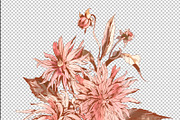 Vintage Dahlias Set, a Pattern Graphic by Marina Grau (Thumbnail 2 of 5)
