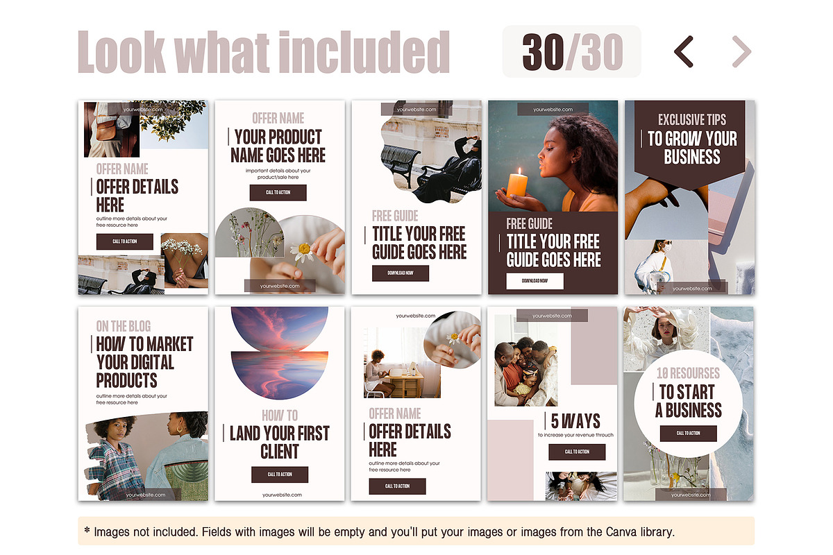 Neutral Social Media Pack Canva