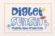 Diglet Sunsin | Playful Hand Drawn, a Handwritten Font by gracetype_studio (Thumbnail 1 of 12)