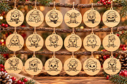 Christmas Animal Ornaments Laser Cut, an Object Graphic by DreamCafeArt (Thumbnail 4 of 8)