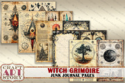 Witch Grimoire junk journal Pages, an Illustration by CraftArtStory (Thumbnail 4 of 7)