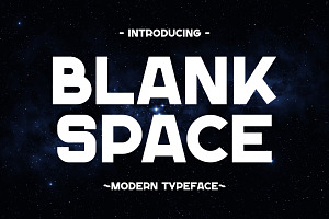 Blank Space - Bold Futuristic Font, a Sans Serif Font by Pian45 Studio