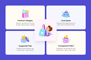 160 Shopping Flat Icons Bundle, an Emoji Icon by Prosymbols (Thumbnail 2 of 12)
