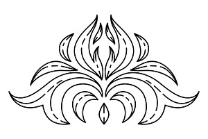 Floral element in baroque style., a Decorative Illustration by incomible