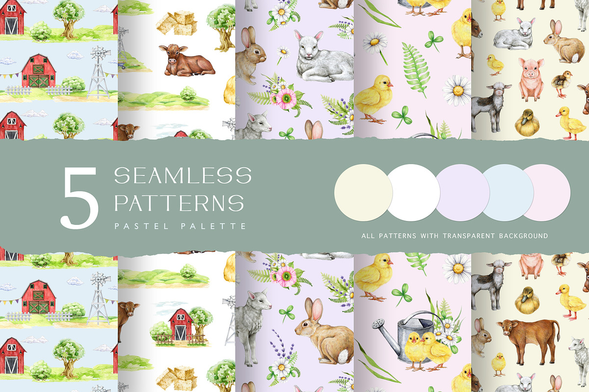 Farm Animals and Birds Clipart, an Animal Illustration by AnitaPol (Photo 15 of 19)