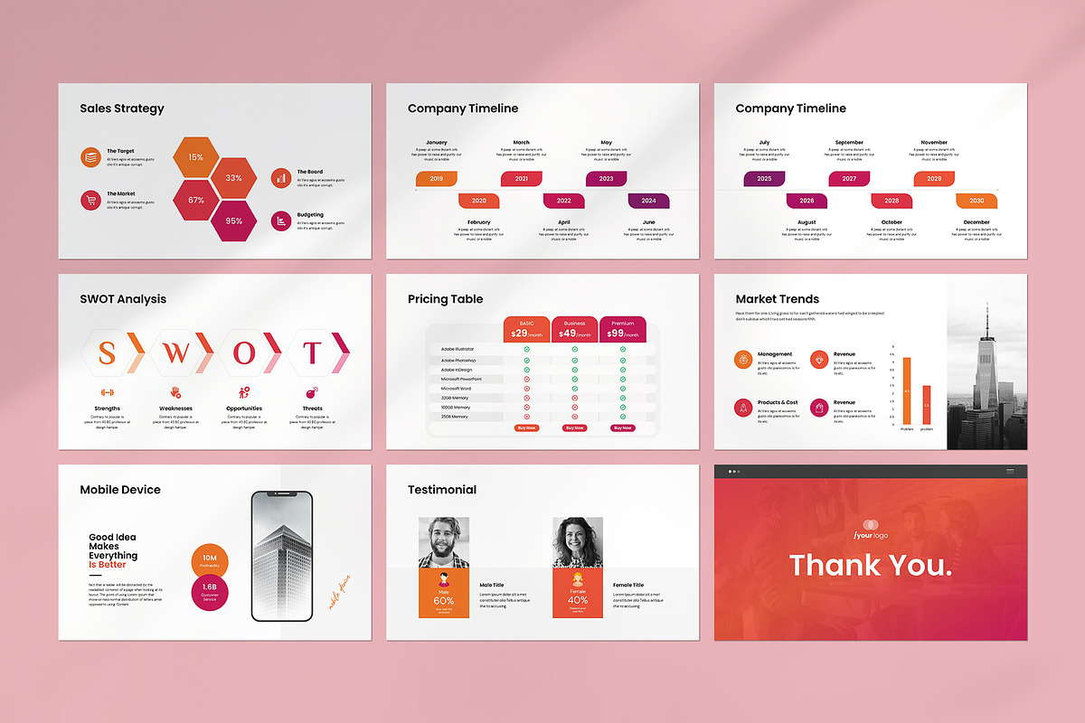 Cool Presentation Template, a Presentation Template by CreativeSlides