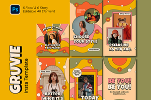 Gruvie Retro Kit Instagram Template