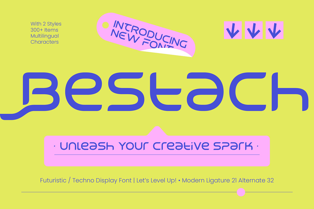 Bestach Futuristic Techno Display, a Sans Serif Font by timelesstype.co (Photo 1 of 10)