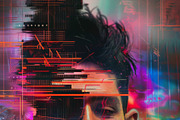 90 Glitch faces, a Person Illustration by Handmadefont (Thumbnail 79 of 94)