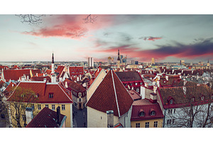 Tallinn view at sunset, an Architecture Photo by Nature and travel