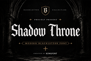 ShadowThrone-Modern Blackletter Font, a Blackletter Font by overlaytemplates (Thumbnail 1 of 5)