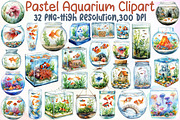 Pastel Aquarium Clipart, an Illustration by Sublimation Artist (Thumbnail 1 of 6)