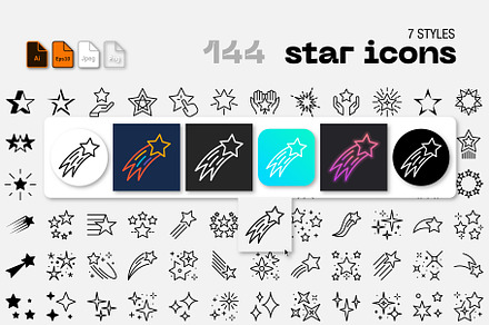 144 Star Icons