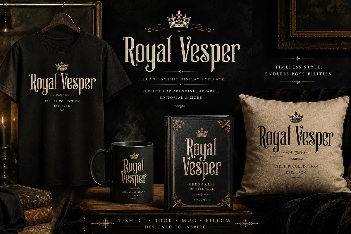 Royal Vesper, a Serif Font by Wow Magic (Photo 2 of 5)