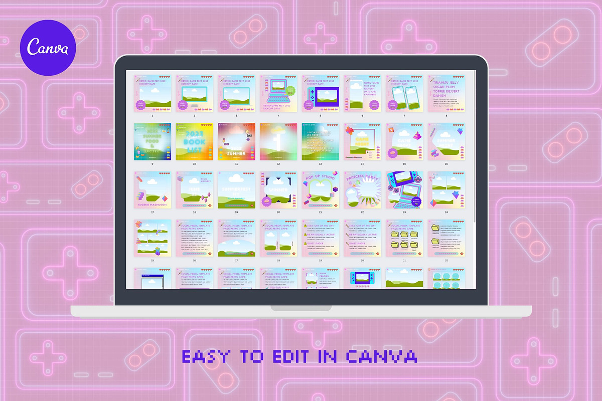 Instagram Template Canva Post Game, a Social Media Template by Keikoya (Photo 2 of 11)