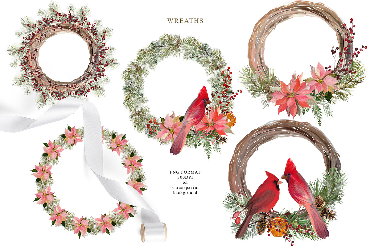 Christmas holiday clipart, a Seasonal Illustration by Vasmila (Photo 6 of 12)