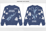 SWEATSHIRT MOCKUP + POCKET, a Merchandise Mockup by DaldSgh (Thumbnail 3 of 10)