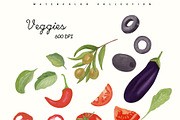 Italian Pizza Watercolor Recipe Set, a Food Illustration by Sunshine Art (Thumbnail 3 of 13)