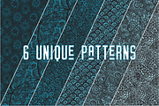 Seamless Ink Patterns, a Pattern Graphic by Ferntale Art & Design (Thumbnail 4 of 4)