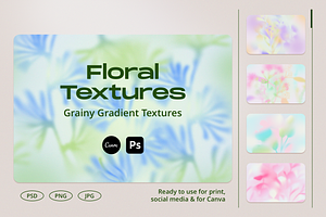 Grainy Floral Gradient Backgrounds