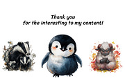 Animals Clipart Bundle 4 in 1, an Animal Illustration by InkyQueenArt (Thumbnail 9 of 9)