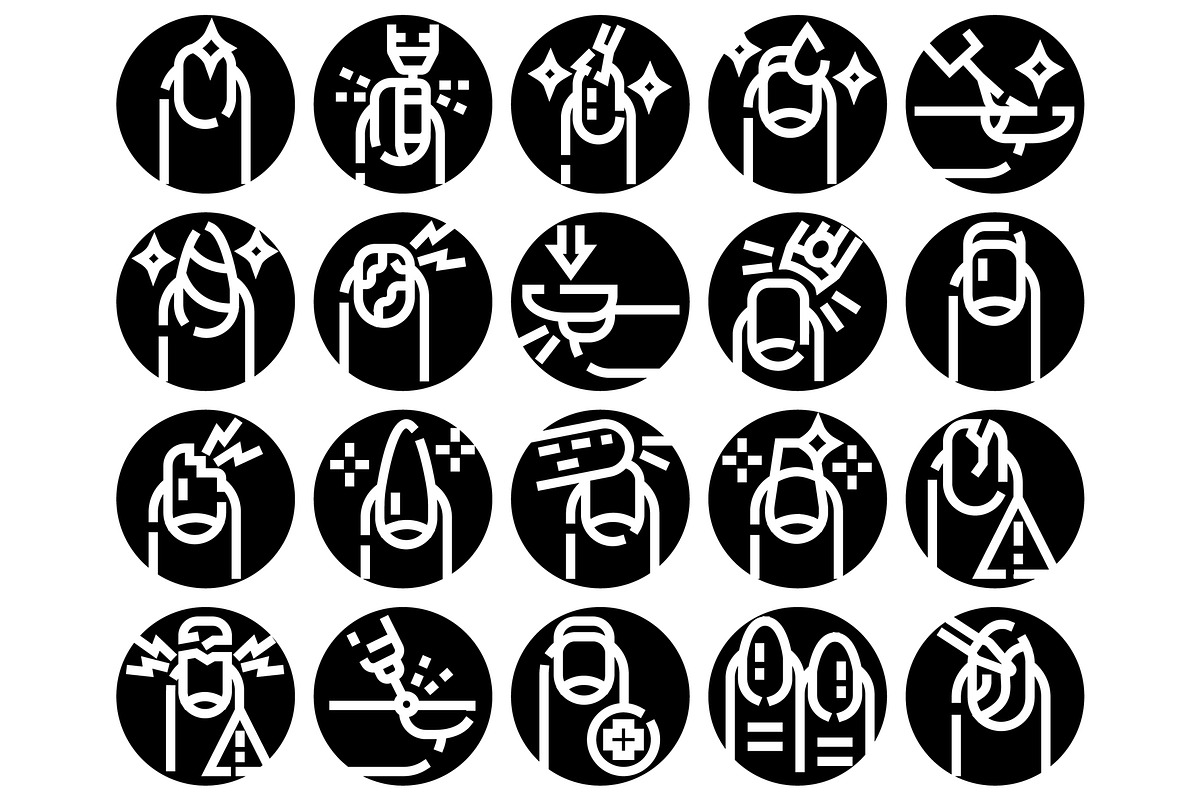 Nail care, manicure, pedicure glyph, an Object Graphic by pikepicture (Photo 2 of 3)