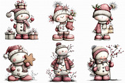 Whimsical Snowman Clipart, an Illustration by Libby Wishes (Thumbnail 8 of 8)