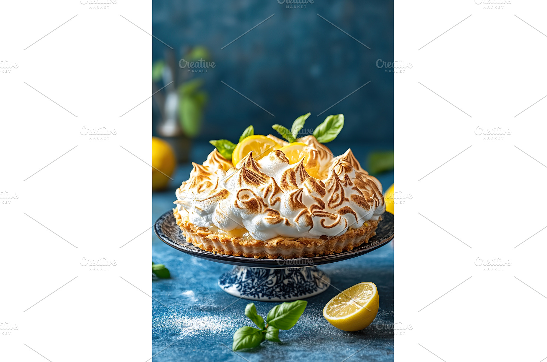Lemon Meringue Tart Presented on, a Food & Drink Photo by Lermont51