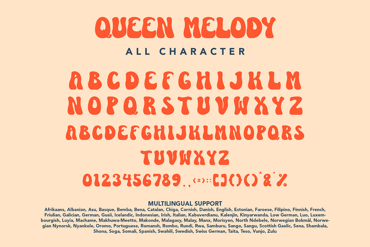 QueenMelody - Groovy Display Font, a Symbol Font by AQR Studio (Photo 7 of 9)