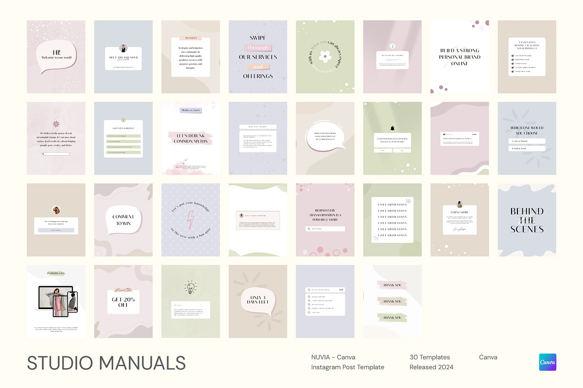 NUVIA - Canva Instagram Post Templat, a Social Media Template by Studio Manuals (Photo 8 of 8)