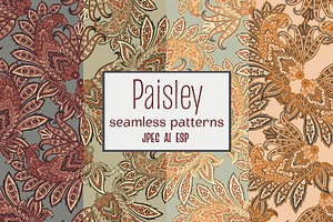 Floral Paysley seamless paterns, a Pattern Graphic by antalogiya