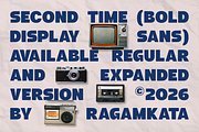 Second Time - Bold and Expanded Font, a Sans Serif Font by RagamKata (Thumbnail 5 of 10)