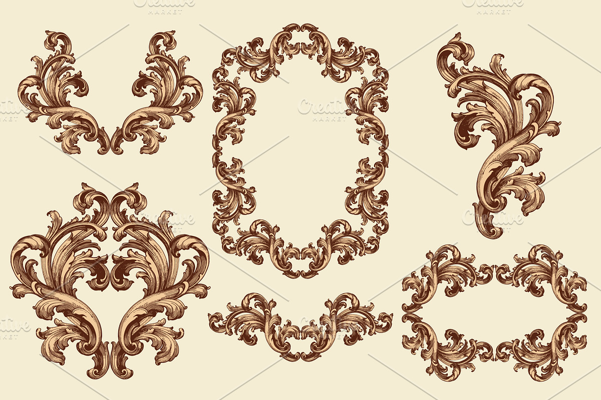 Ornamental frame and border classic, a Decorative Illustration by Samira (Photo 3 of 7)