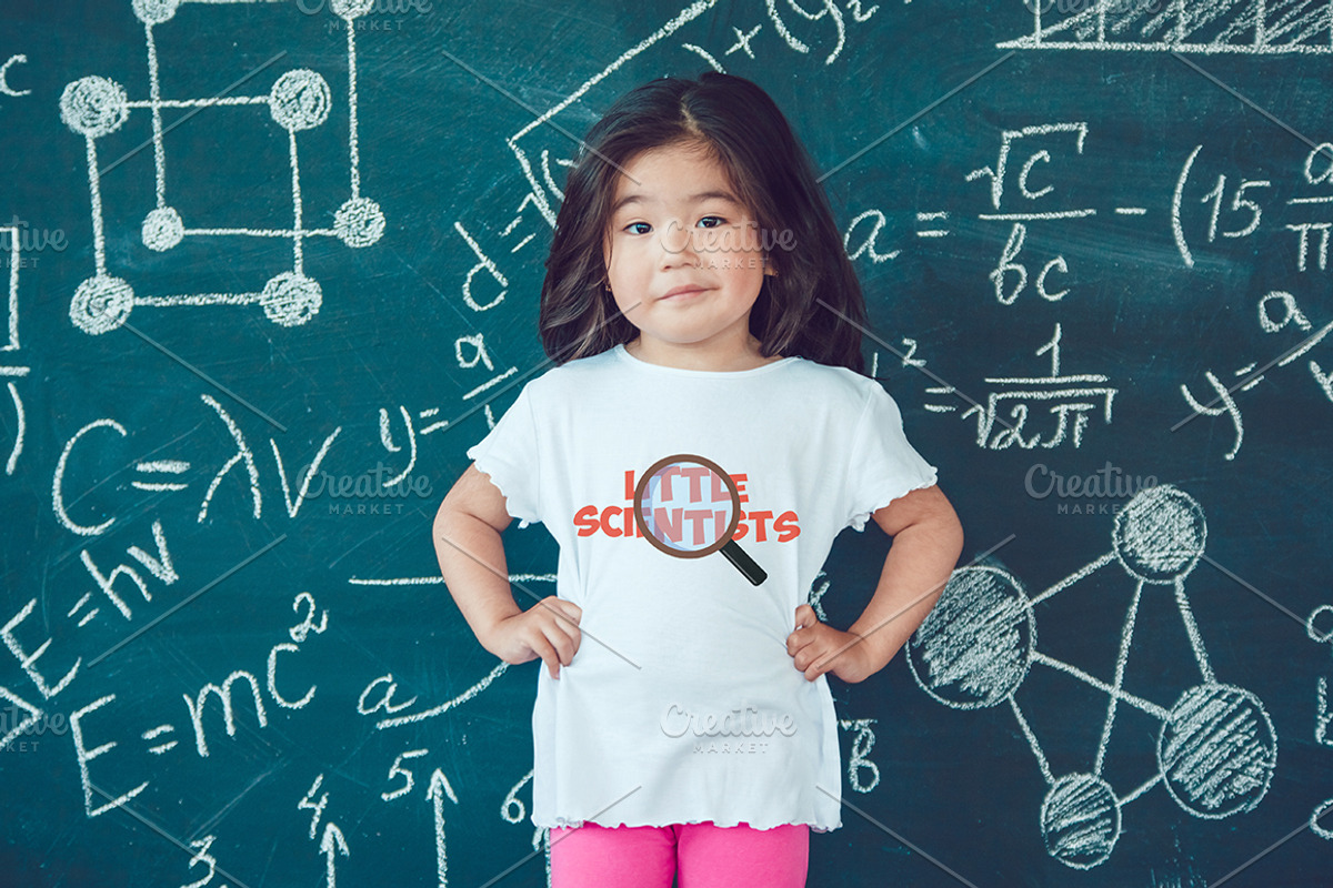 Little Scientists T-Shirt Mock-Up, a Shirt Mockup by Freeman Studio (Photo 9 of 11)