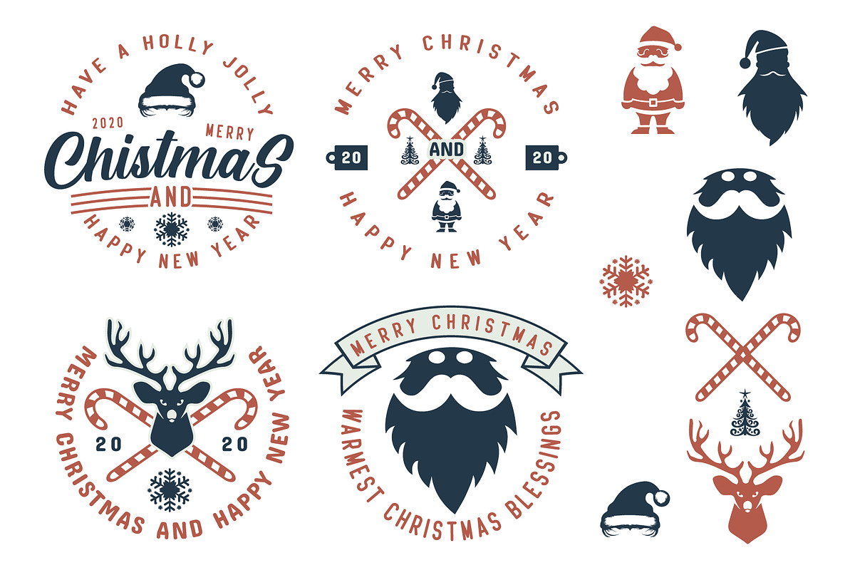 Merry Christmas Badge Emblems, a Branding & Logo Template by Billah Hub (Photo 1 of 3)