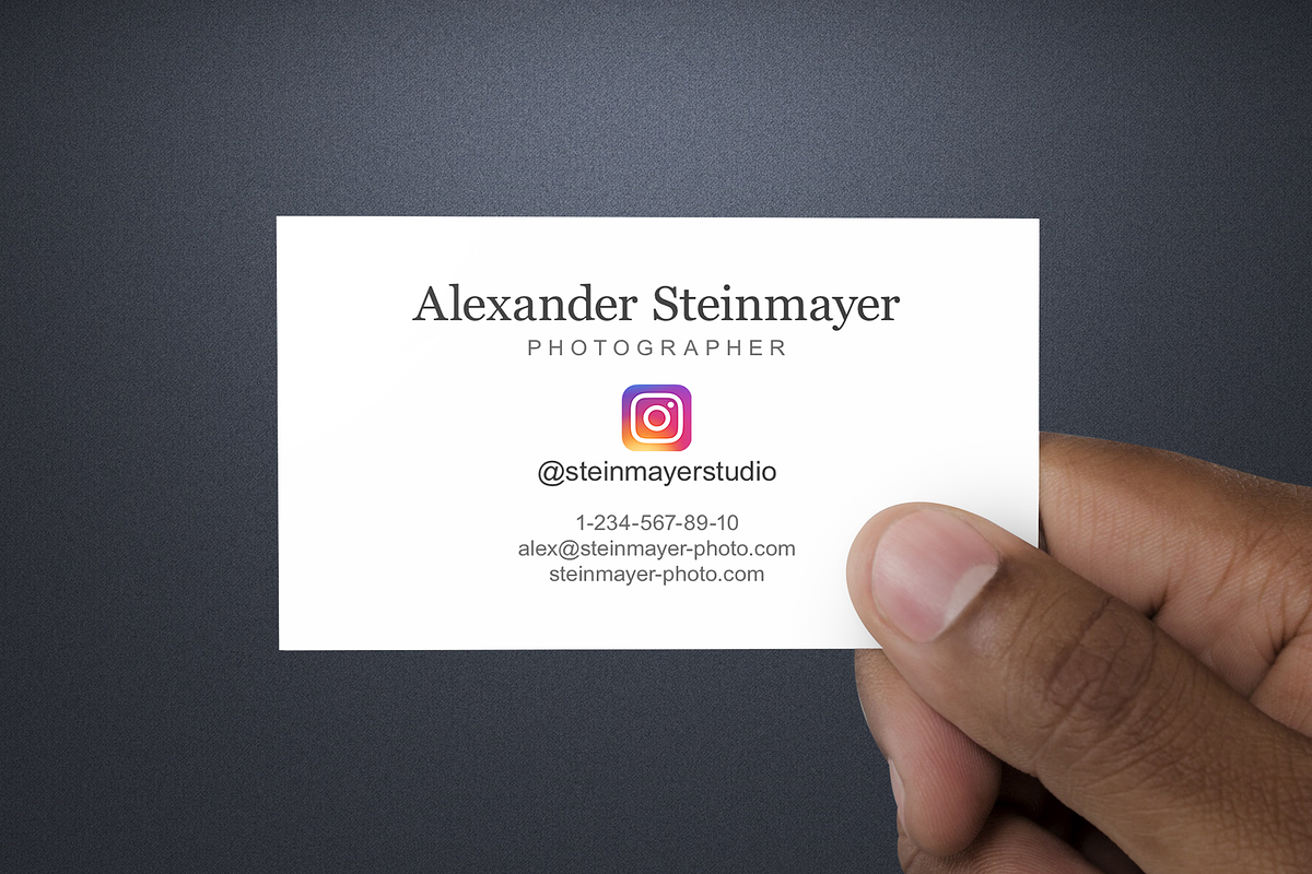 Instagram Business Card Template PSD, a Business Card Template by ElephantArts (Photo 5 of 7)