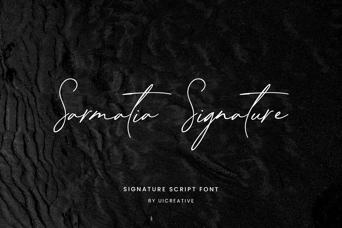 Sarmatia Signature Font, a Handwritten Font by UICreative (Photo 1 of 11)